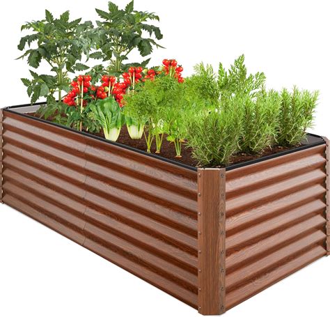 outdoor metal raised garden beds